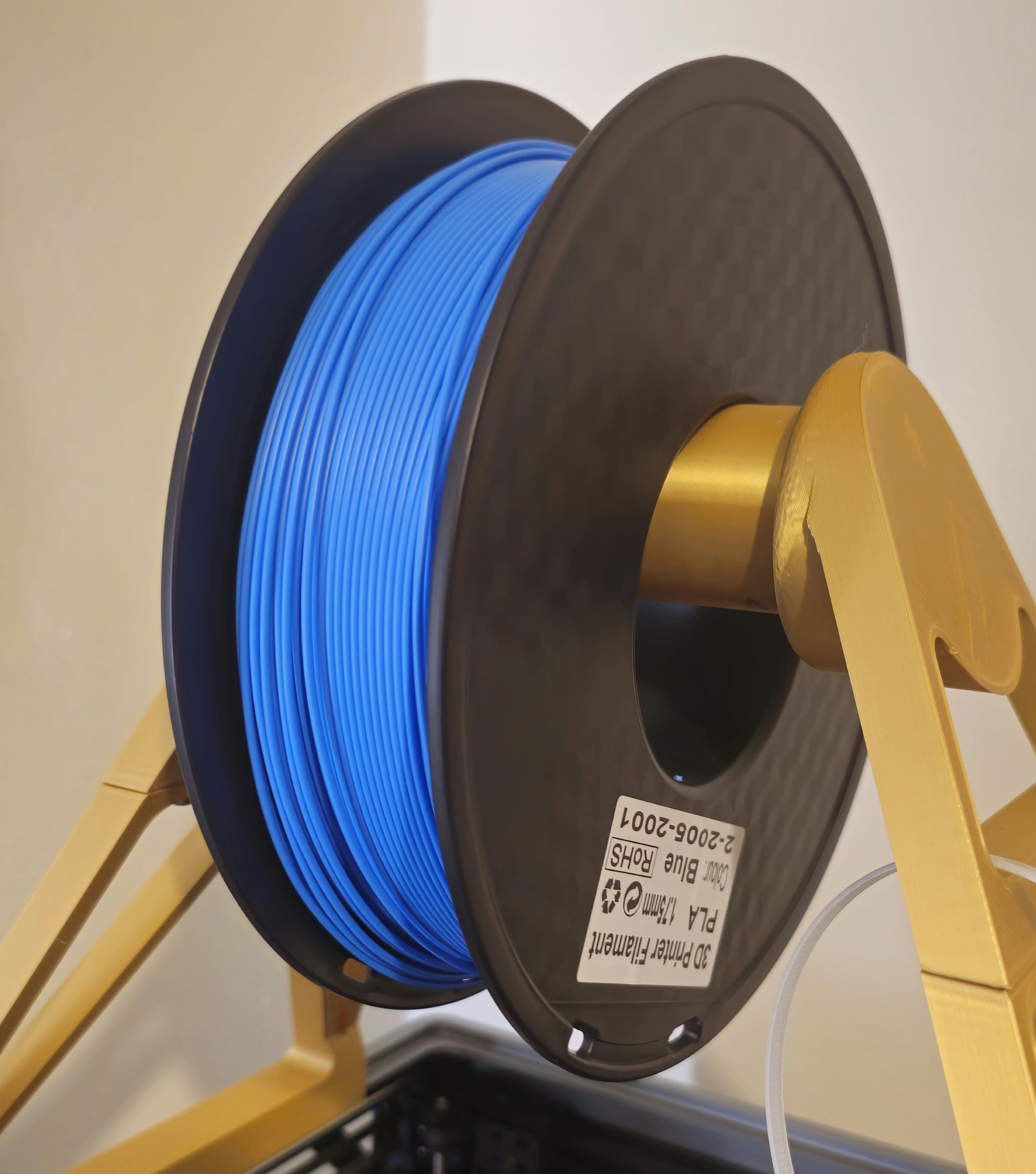 Blue PLA filament spool