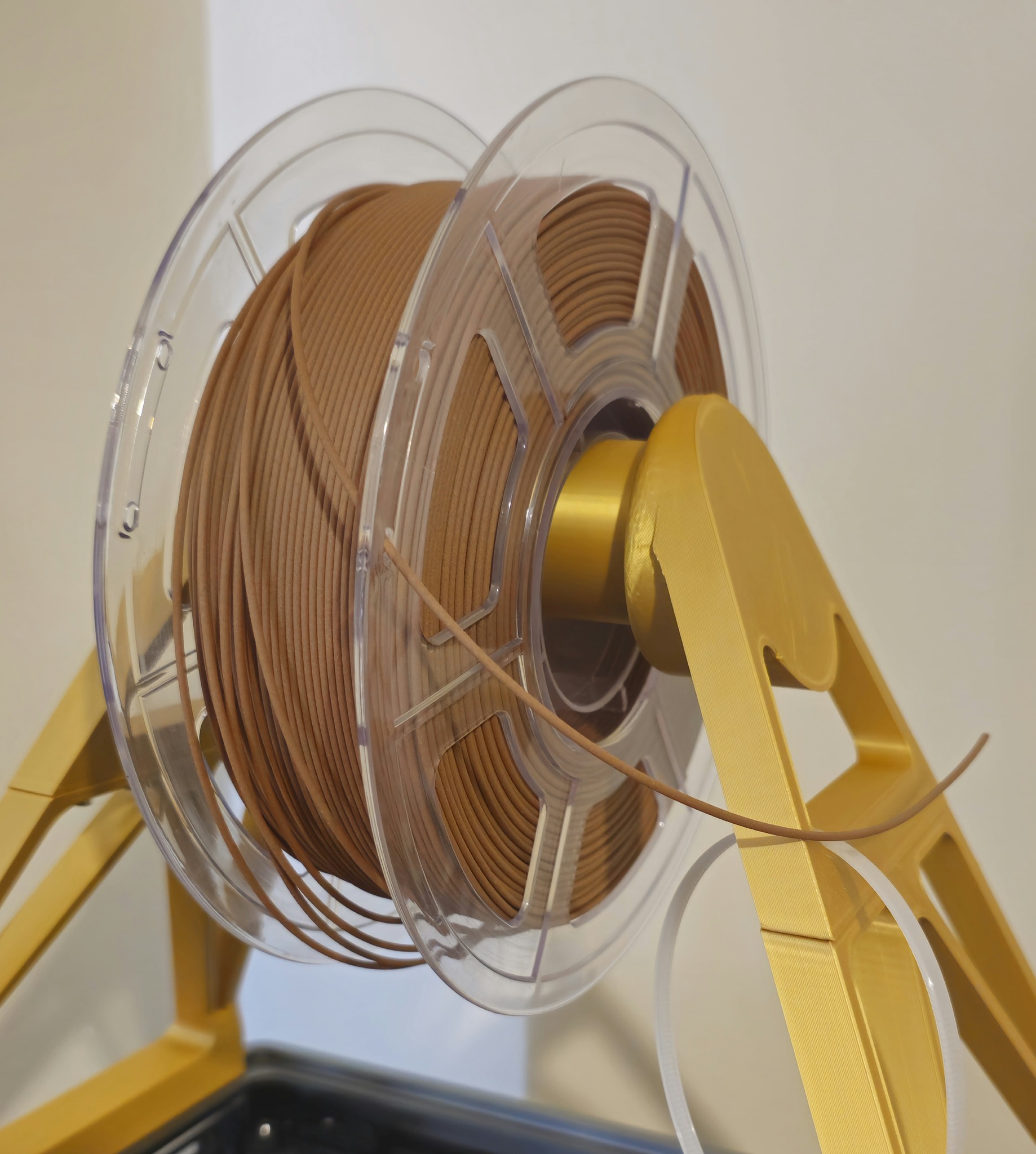 Dark Wood PLA filament spool