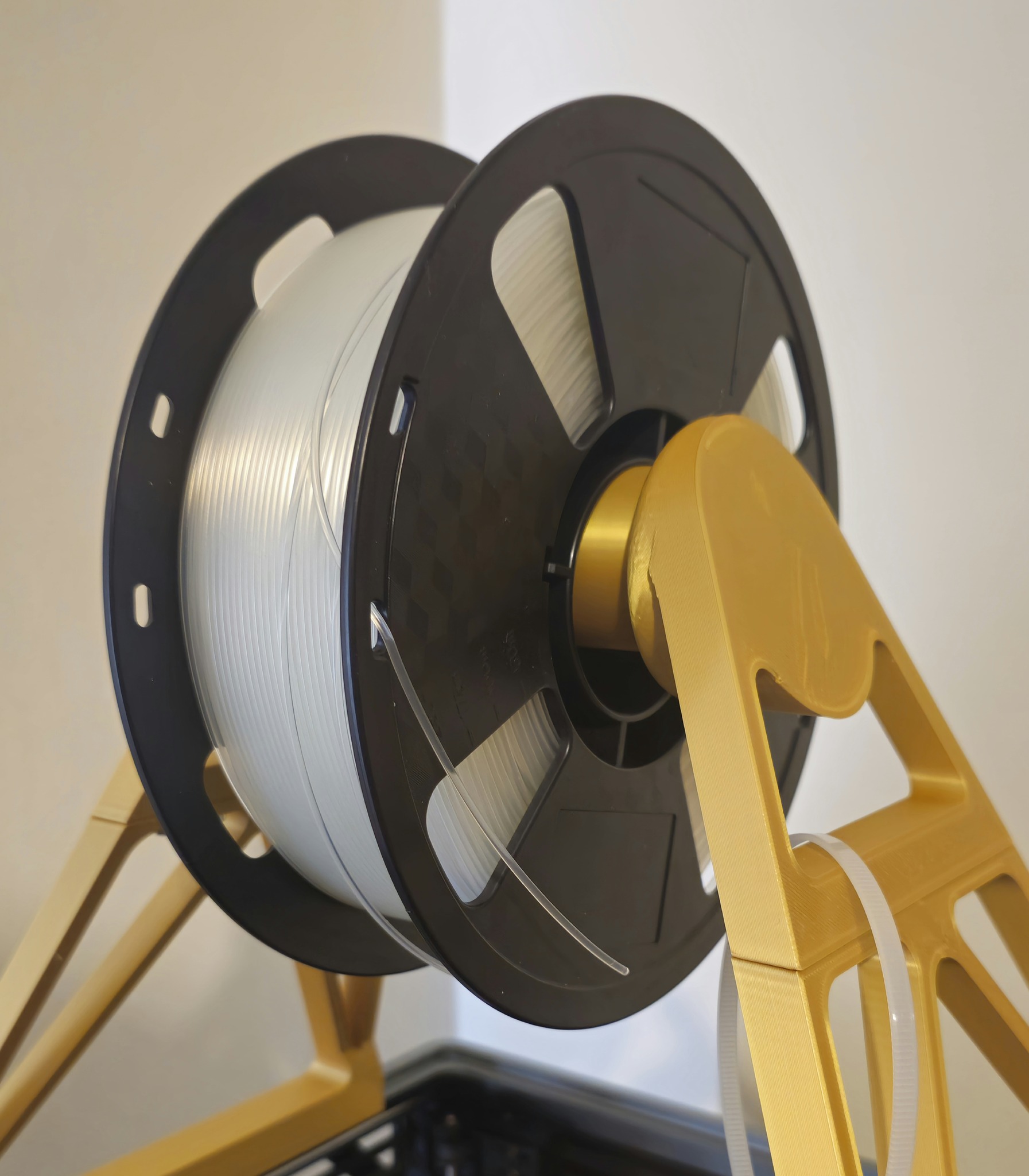 Transparent TPU filament spool